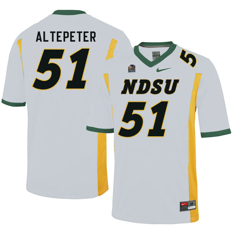 Men #51 Austin Altepeter North Dakota State Bison College Football Jerseys Sale-White